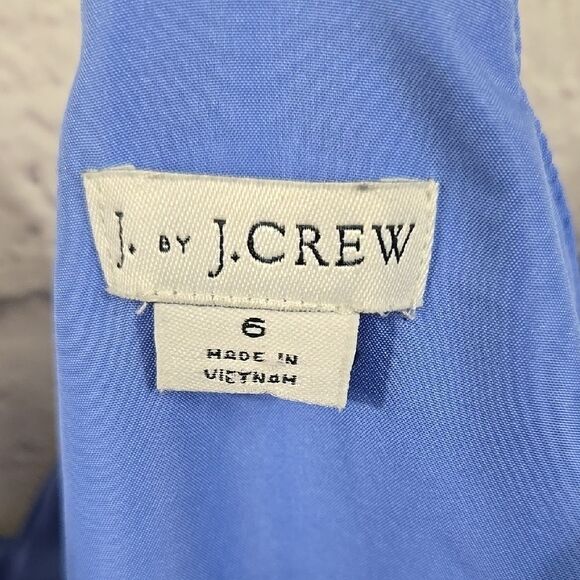 J.Crew Blue Scalloped Cami Top Strappy Sleeveless Office Shell Summer Blouse - Picture 5 of 11